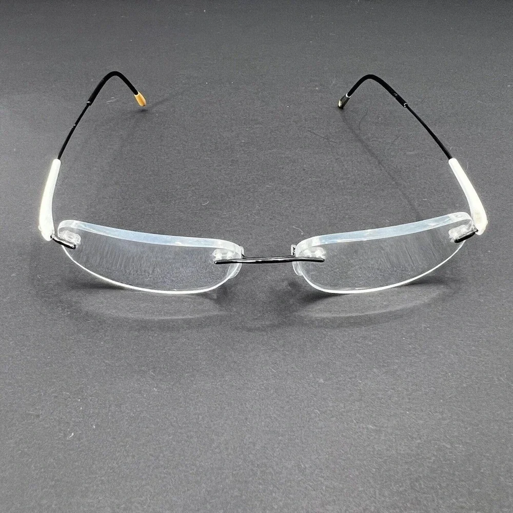 Silhouette Eyeglasses Rimless Frames Titanium White / Black